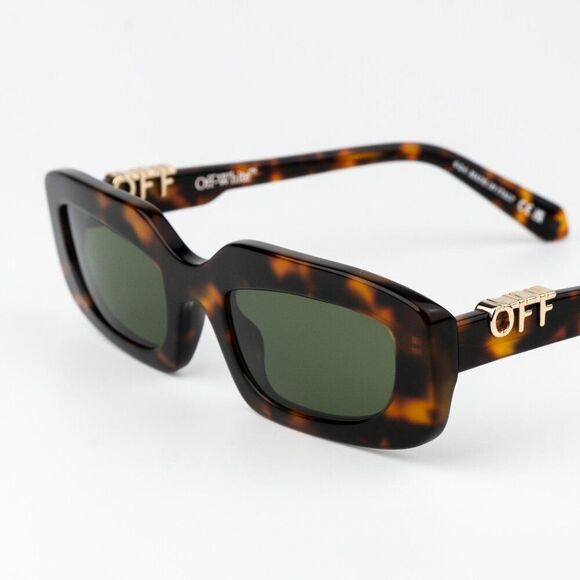 Off-White RENTON Women Sunglasses Havana Green Rectangle OERI13C RENTON 6055 main image 7